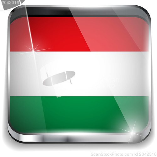 Image of Hungary Flag Smartphone Application Square Buttons