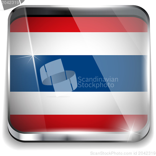 Image of Thailand Flag Smartphone Application Square Buttons