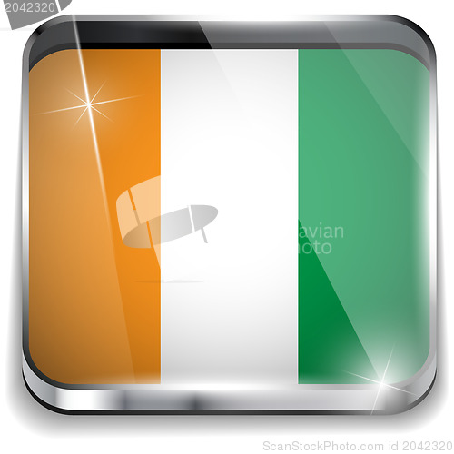 Image of Ireland Flag Smartphone Application Square Buttons