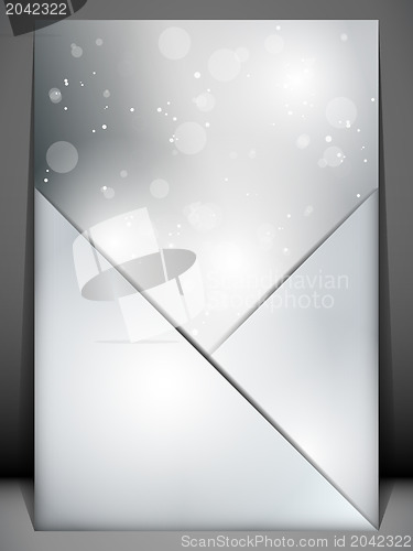 Image of Merry Christmas Card Silver Envelope