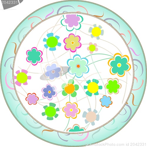 Image of Circle with flowers