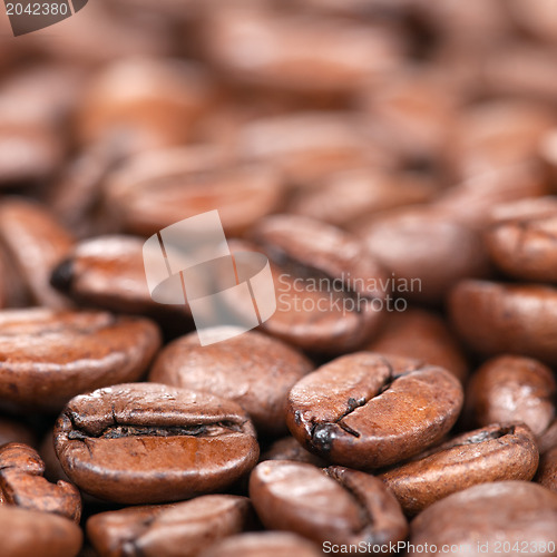 Image of Coffee beans with shallow depth of field