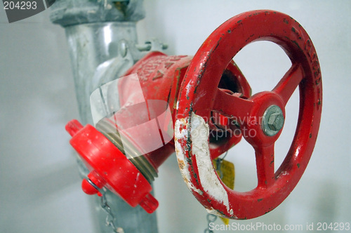 Image of red fire tap