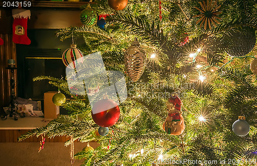 Image of christmas tree ornaments