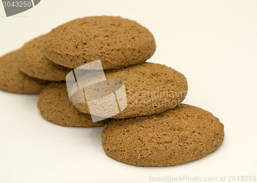 Image of Six oatmeal cookies