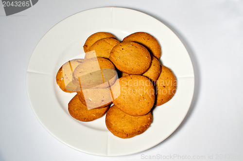 Image of Plate with almond cookies