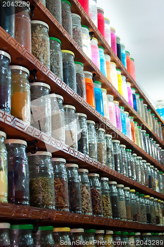 Image of Herbs And Powders In A Moroccan Spice Shop