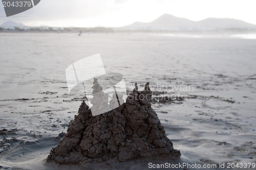 Image of Sand Castle on Famara Beach, Lanzarote