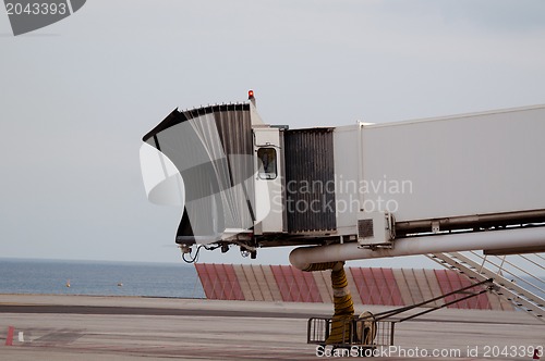 Image of Finger Gate In Airport At The Coast