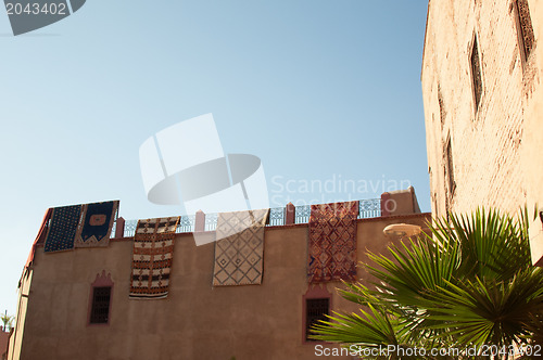 Image of Moroccan building with Berber carpets