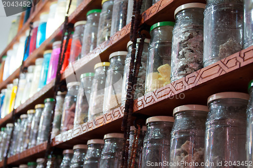 Image of Herbs And Powders In A Moroccan Spice Shop