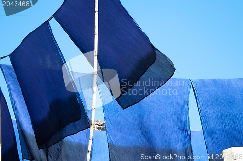 Image of Scarves drying in the sun