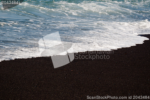 Image of Black volcanic sand beach