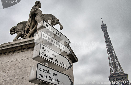 Image of Architectural detail in Eiffel Tower area - Paris