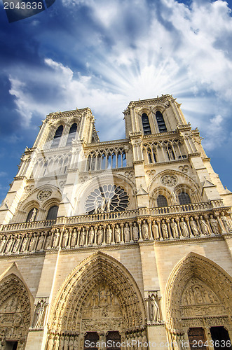 Image of Clouds above Notre Dame in Paris