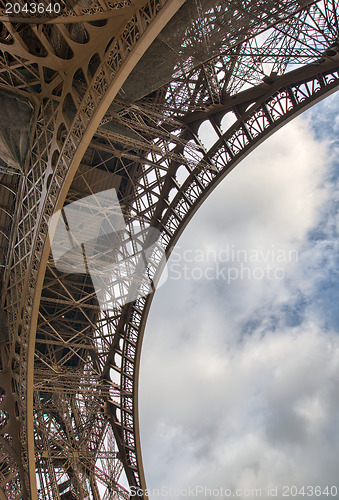 Image of Powerful Structure of Eiffel Tower in Paris