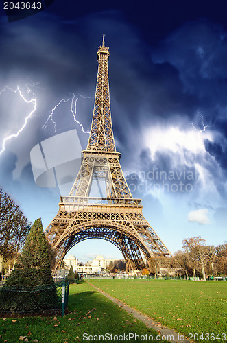 Image of Architectural Detail of Paris in Winter