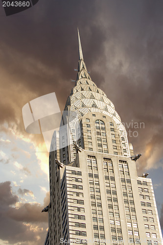 Image of NEW YORK - MARCH 12: Chrysler building facade, pictured on on Ma