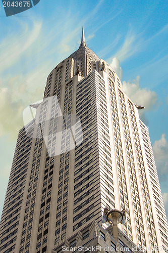 Image of NEW YORK - MARCH 12: Chrysler building facade, pictured on on Ma