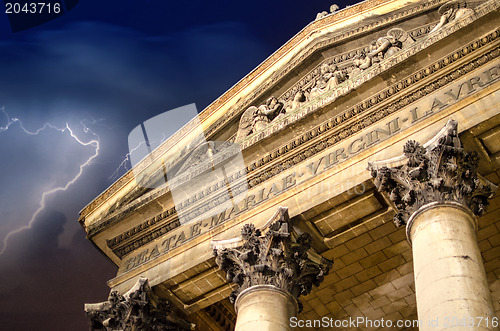 Image of Storm approaching Notre Dame de Lorette in Paris