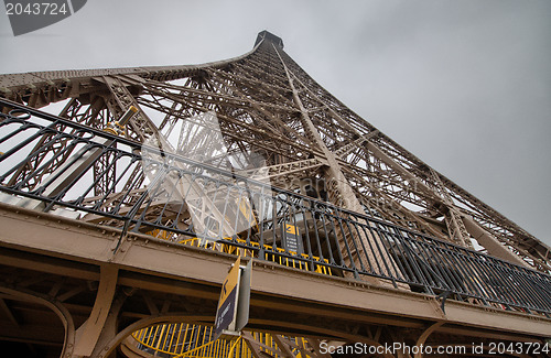 Image of Powerful Structure of Eiffel Tower in Paris