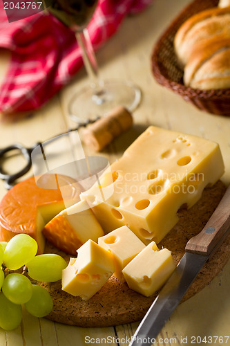Image of still life with cheeses