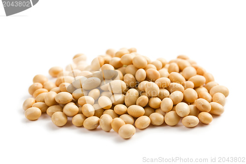 Image of soya beans on white background