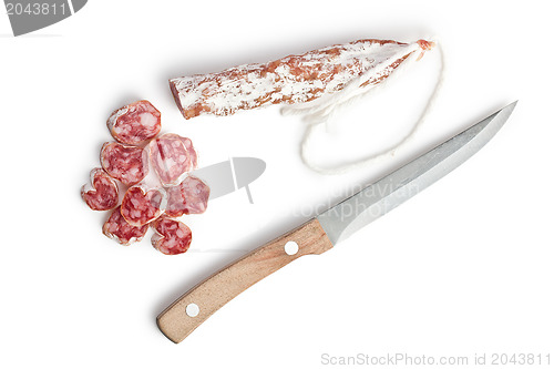 Image of white salami sausage