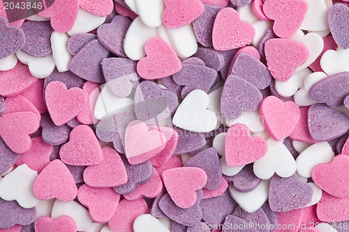 Image of colorful hearts background