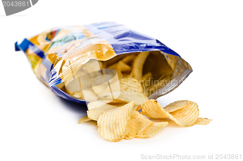 Image of potato chips in bag