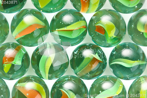 Image of colorful glass marbles