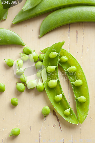 Image of green peas pods