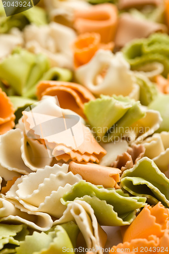 Image of raw colored pasta