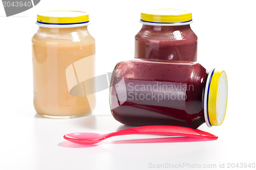 Image of baby food in glass jar