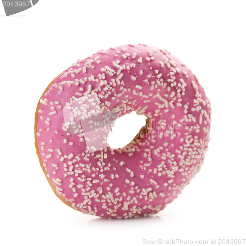 Image of sweet doughnut on white