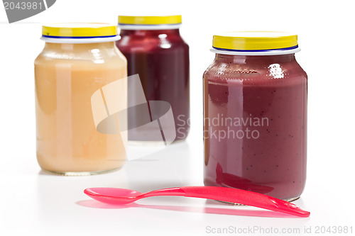 Image of baby food in glass jar