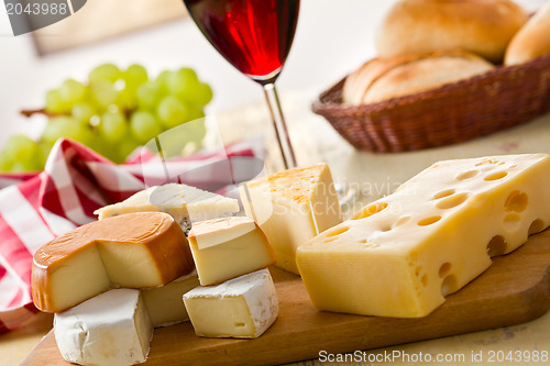 Image of still life with cheeses