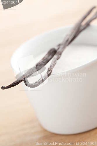 Image of vanilla beans with sugar