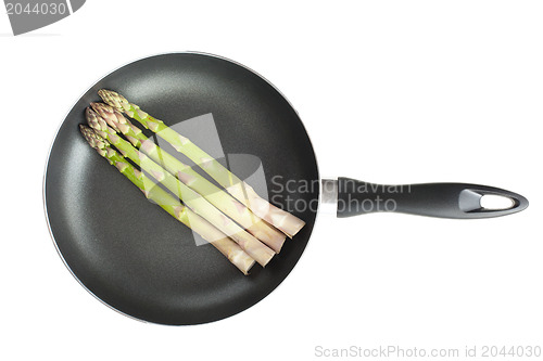 Image of asparagus on pan