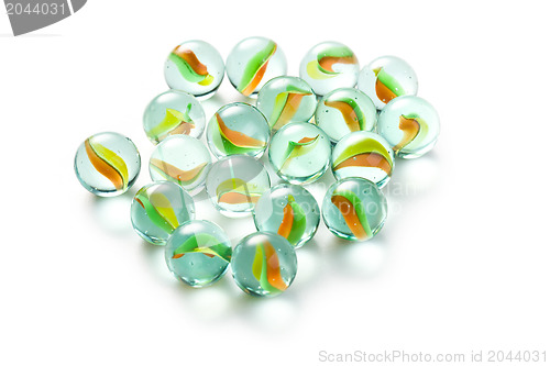 Image of colorful glass marbles