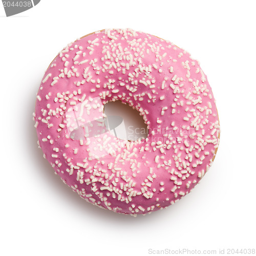 Image of sweet doughnut on white