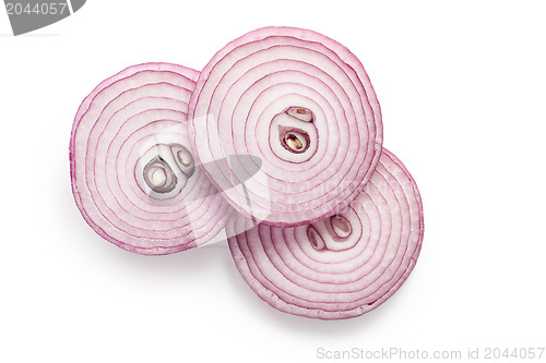 Image of sliced red onion