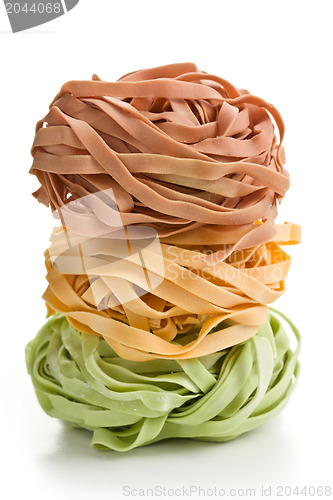 Image of colorful pasta tagliatelle 