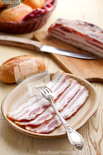 Image of slices smoked bacon