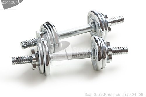 Image of chrome dumbells