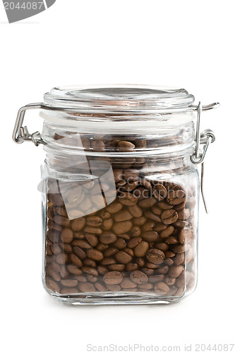 Image of coffee beans in glass jar