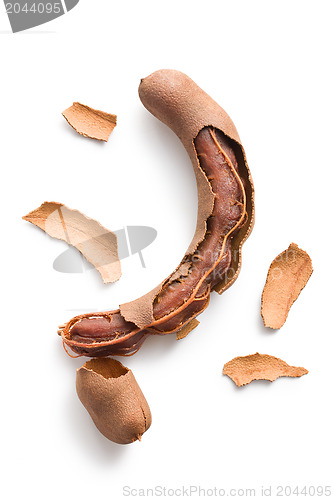 Image of tamarind isolated on white background