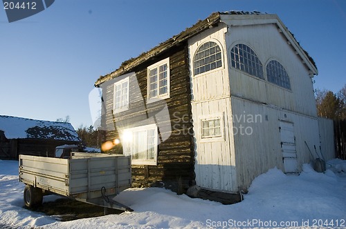 Image of Wooden house on the mountain