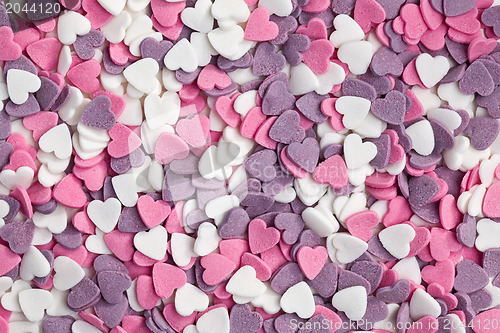 Image of colorful hearts background