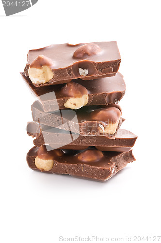 Image of chocolate with hazelnuts